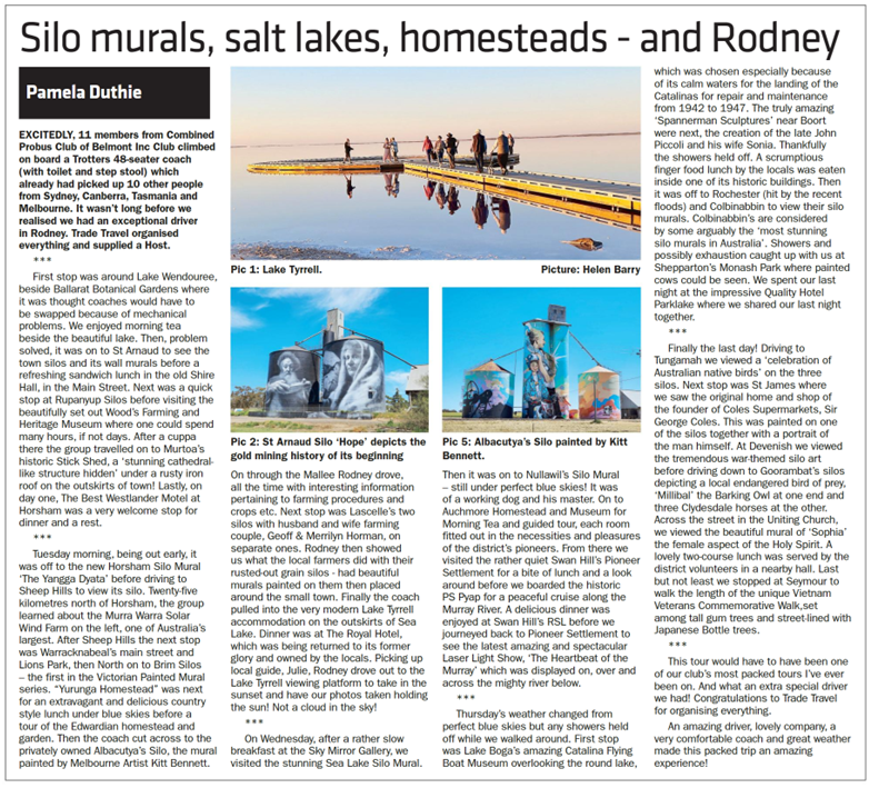 Silo Murals, Salt Lakes, Homesteads - And Rodney